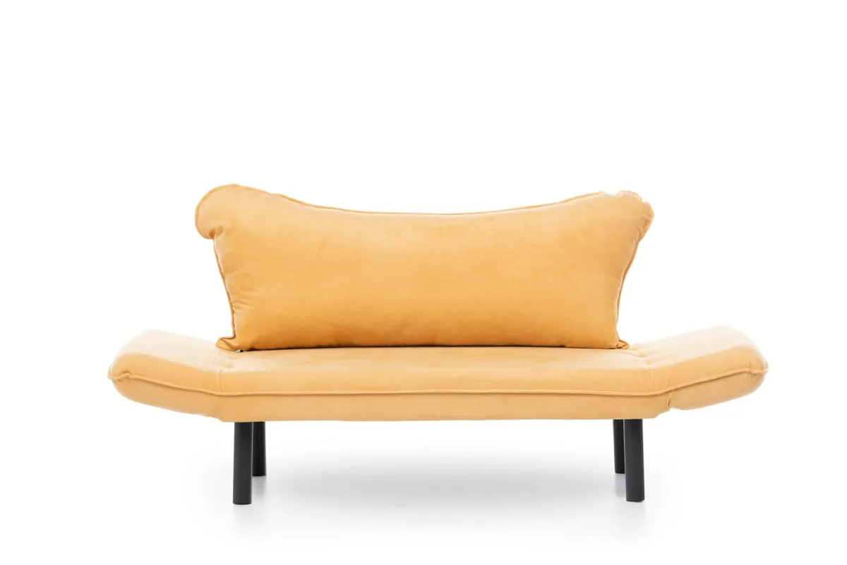 Canapea 2 Locuri Salvador Chatto Mustar 140x70x65 cm - imagine 6