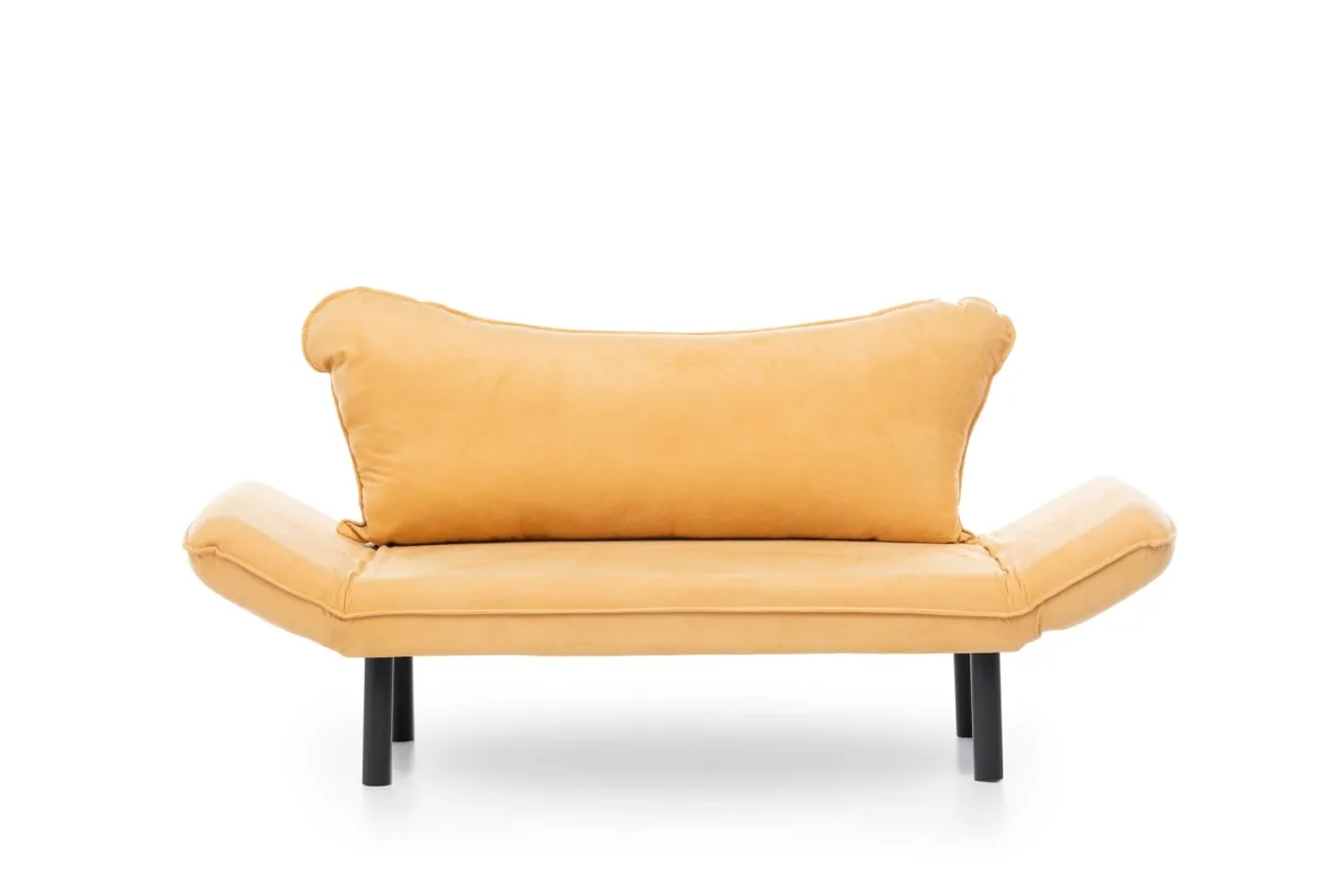 Canapea 2 Locuri Salvador Chatto Mustar 140x70x65 cm - imagine 7