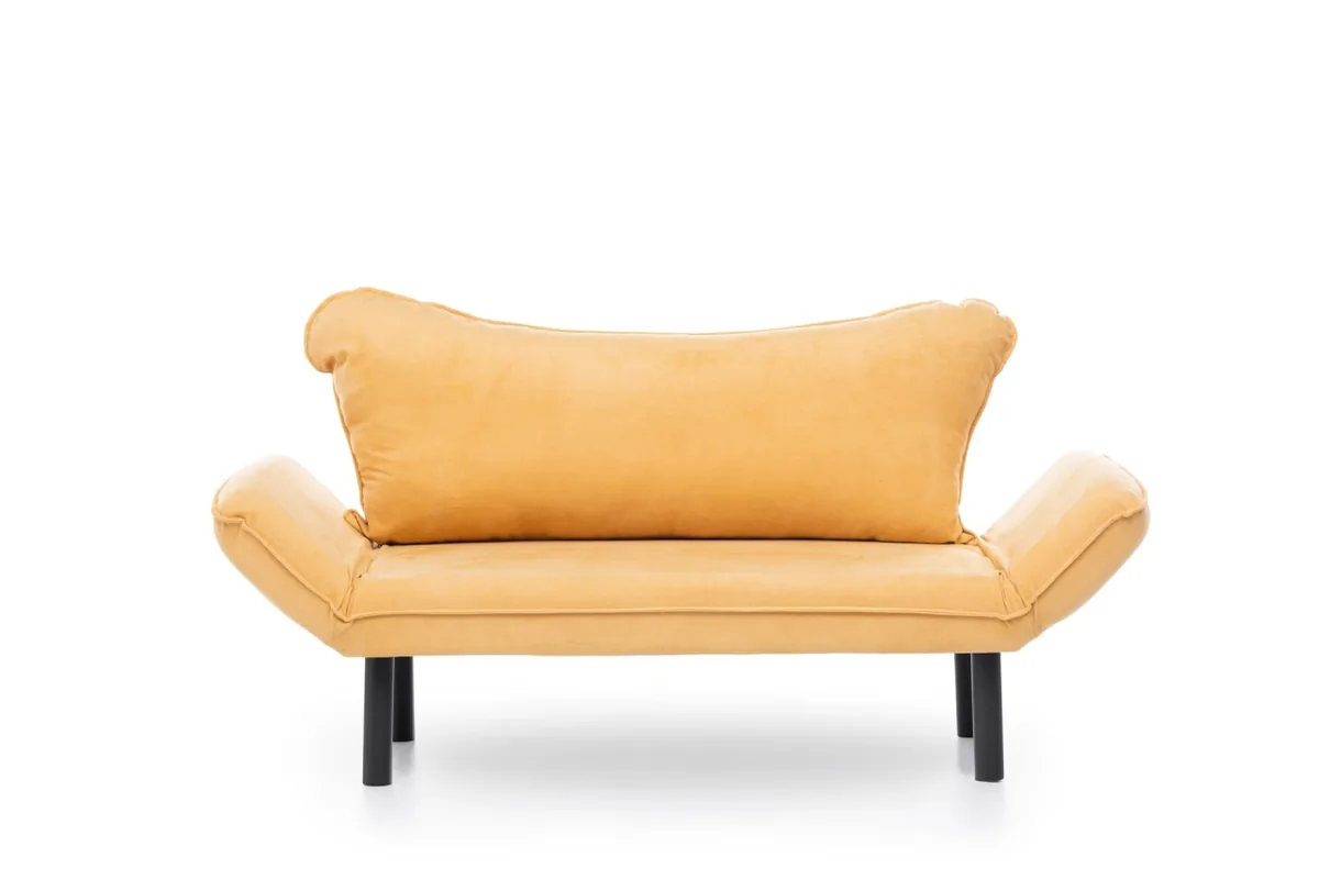 Canapea 2 Locuri Salvador Chatto Mustar 140x70x65 cm - imagine 8