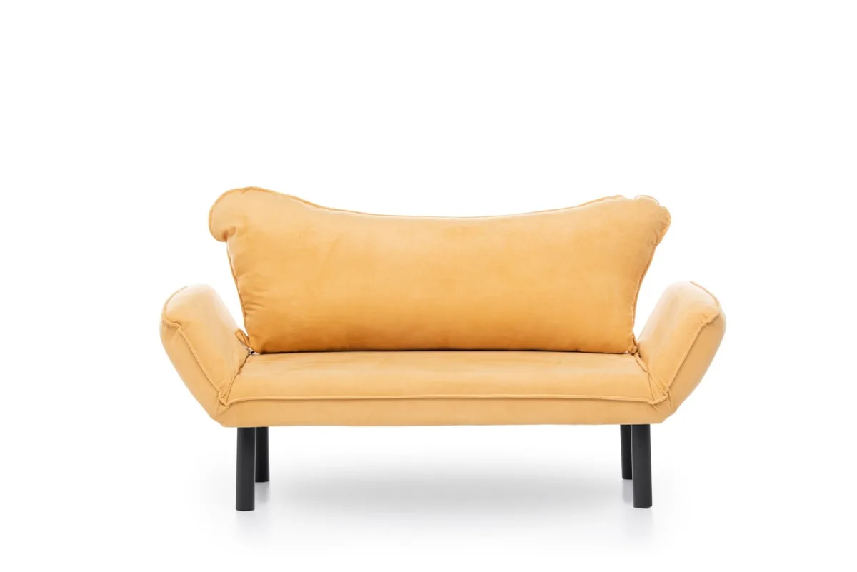 Canapea 2 Locuri Salvador Chatto Mustar 140x70x65 cm - imagine 9