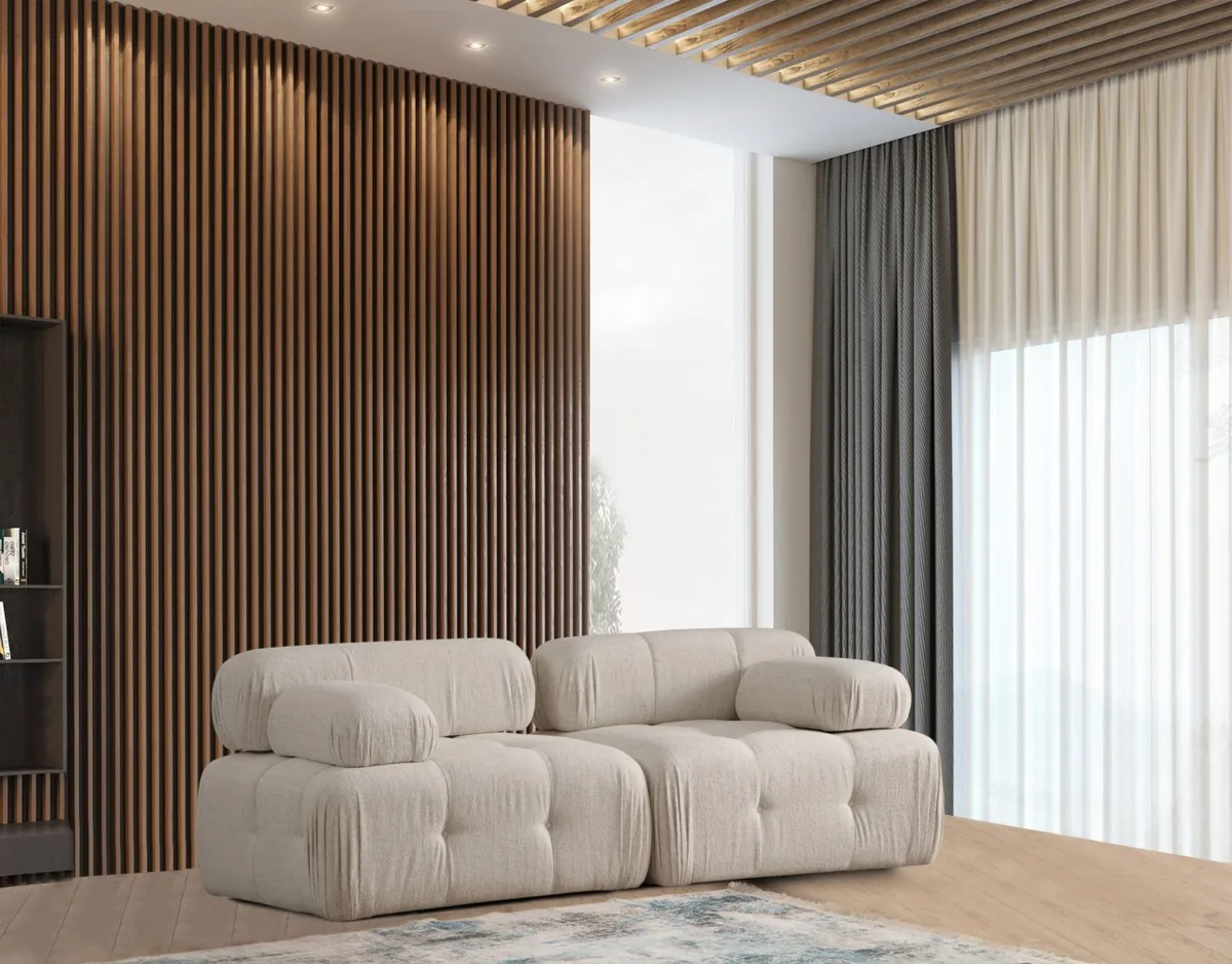 Canapea 2 Locuri Salvador Doblo Crem 210x105x80cm