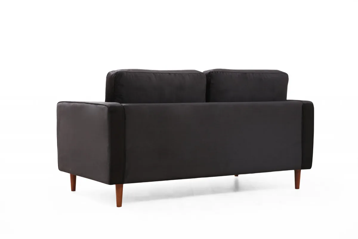 Canapea 2 Locuri Salvador Jaber Negru 178x80cm - imagine 8