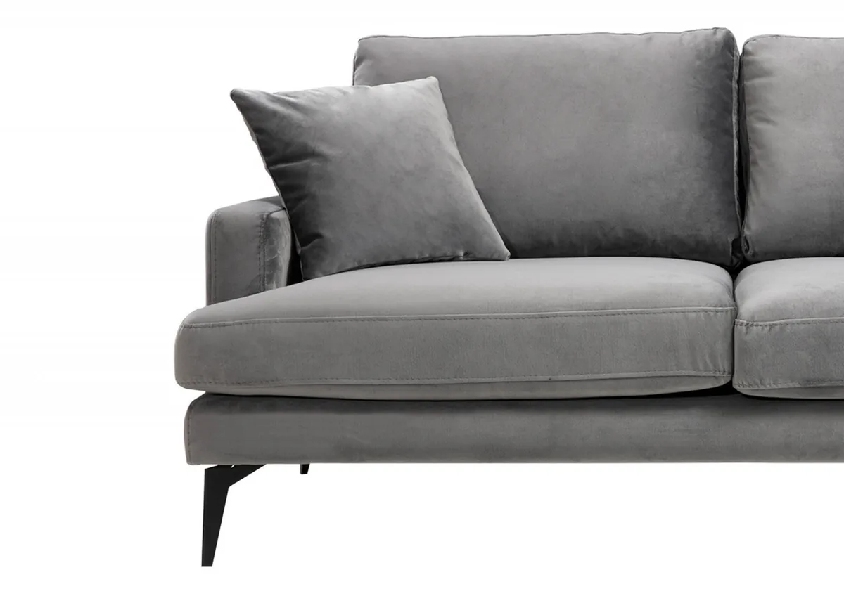 Canapea 2 Locuri Salvador Leyla Antracit 180x63cm - imagine 2