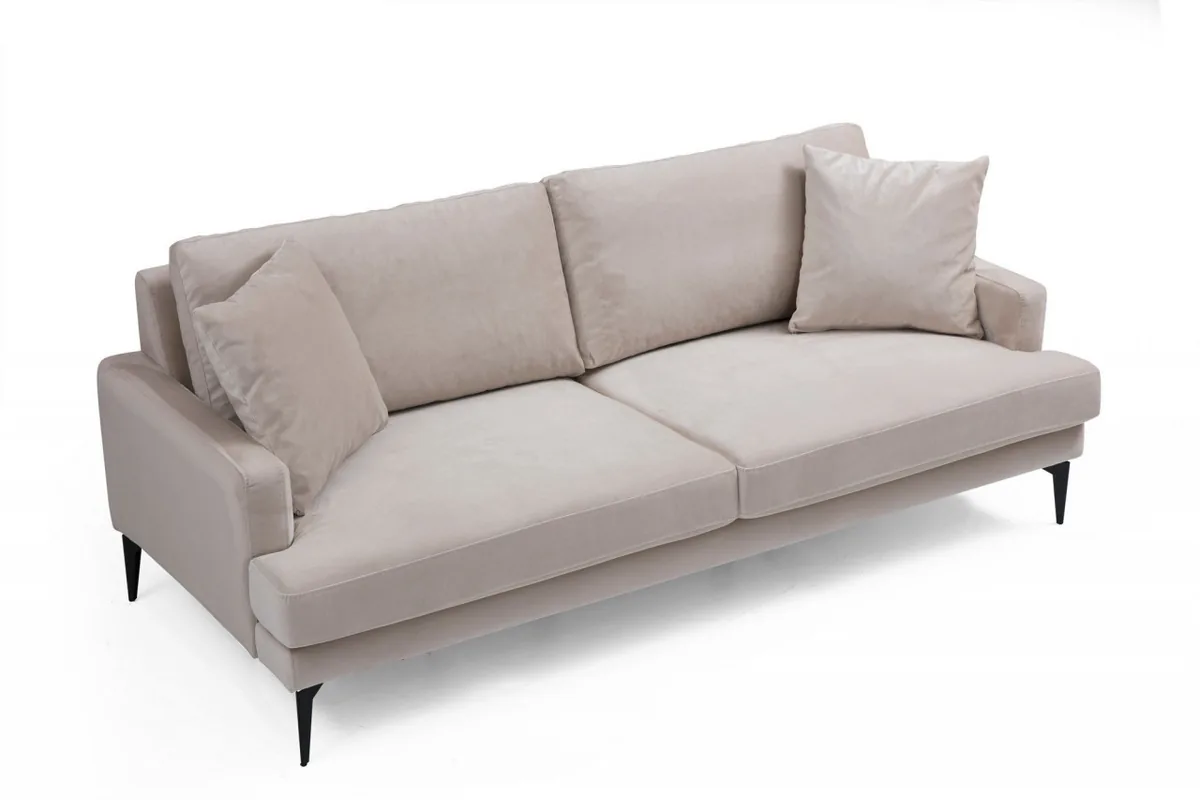 Canapea 2 Locuri Salvador Leyla Gri Deschis 180x63cm - imagine 3