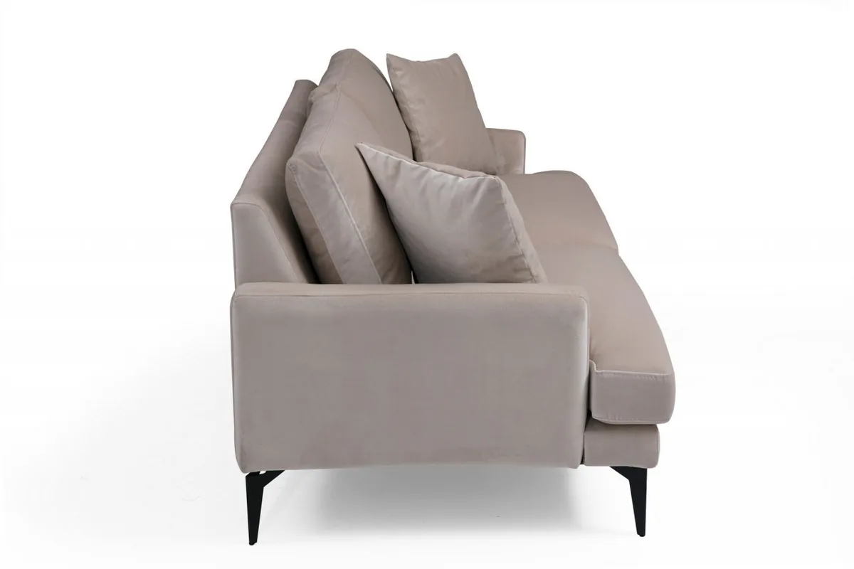 Canapea 2 Locuri Salvador Leyla Gri Deschis 180x63cm - imagine 6