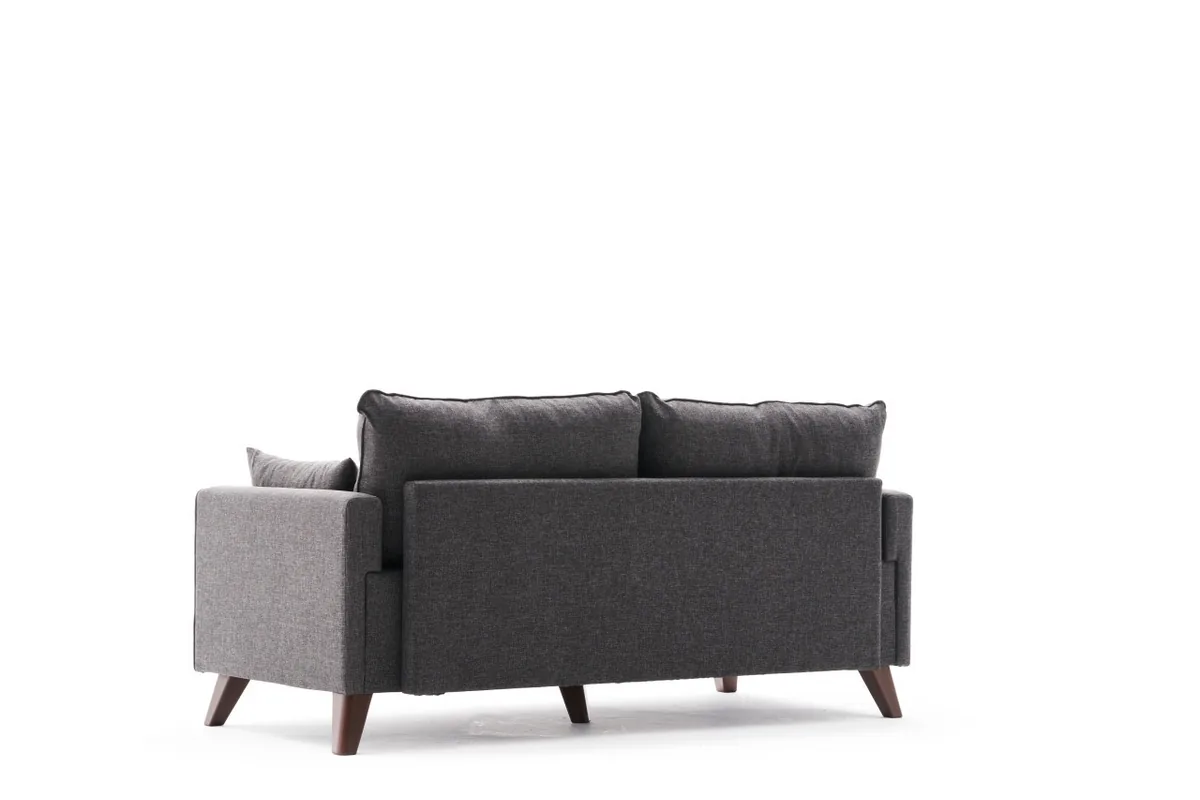Canapea 2 Locuri Salvador Safa Negru 179x50cm - imagine 8