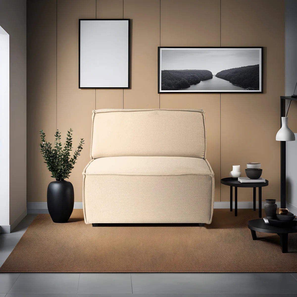 Canapea 2 Locuri Salvador Sami Bej 105x75cm
