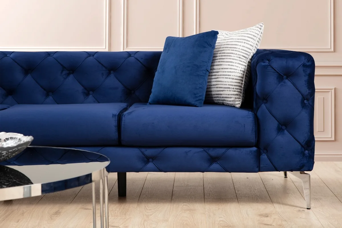 Canapea 2 Locuri Salvator Como Bleumarin 197x70x90 - imagine 3