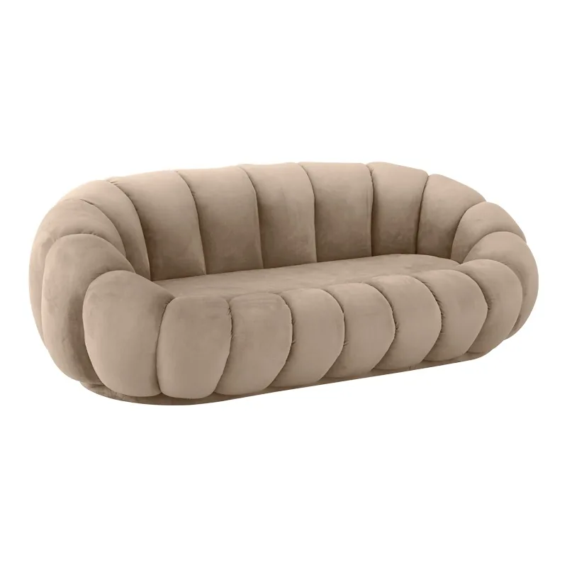 Canapea 3 Locuri Embrace Bej 180x105x65cm Pako World - imagine 2