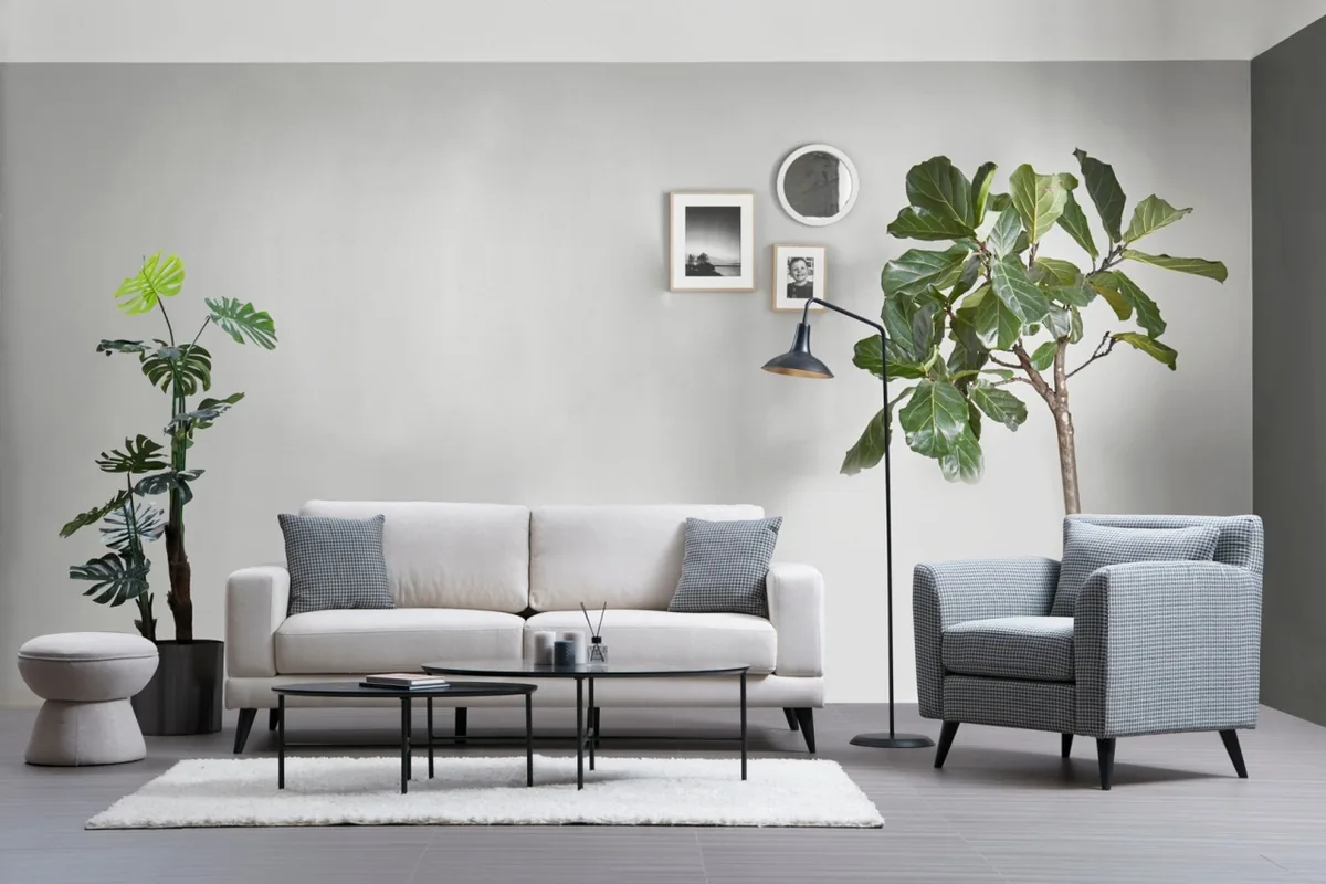 Canapea 3 Locuri Extensibila Salvador Nordic Bej - imagine 2