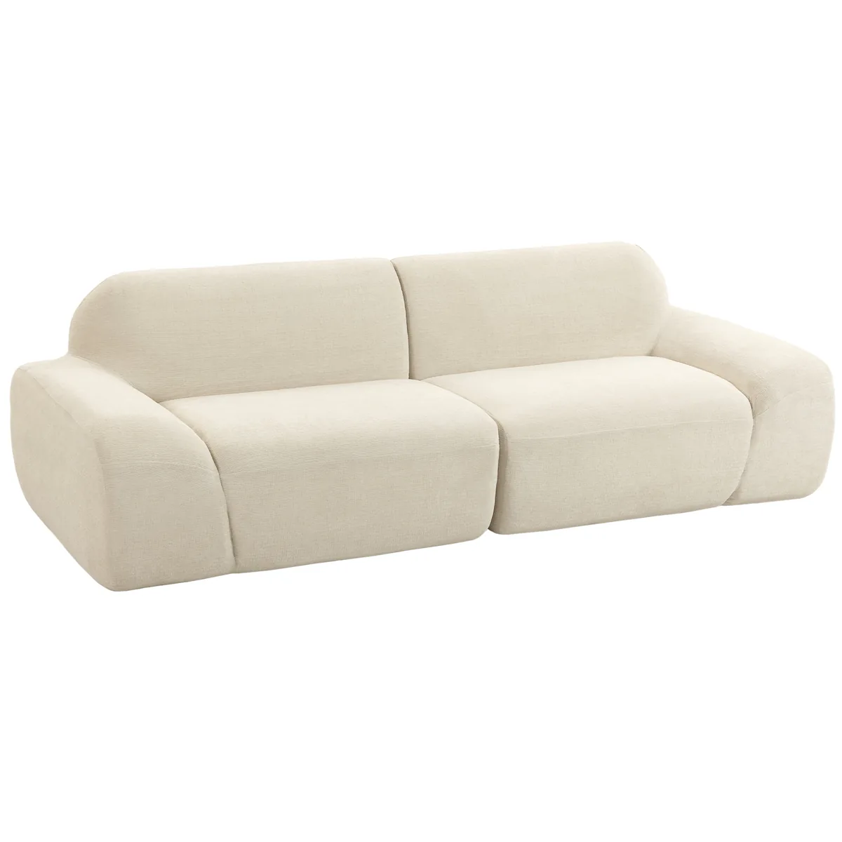 Canapea 3 Locuri Homcom Chenille 244cm Crem