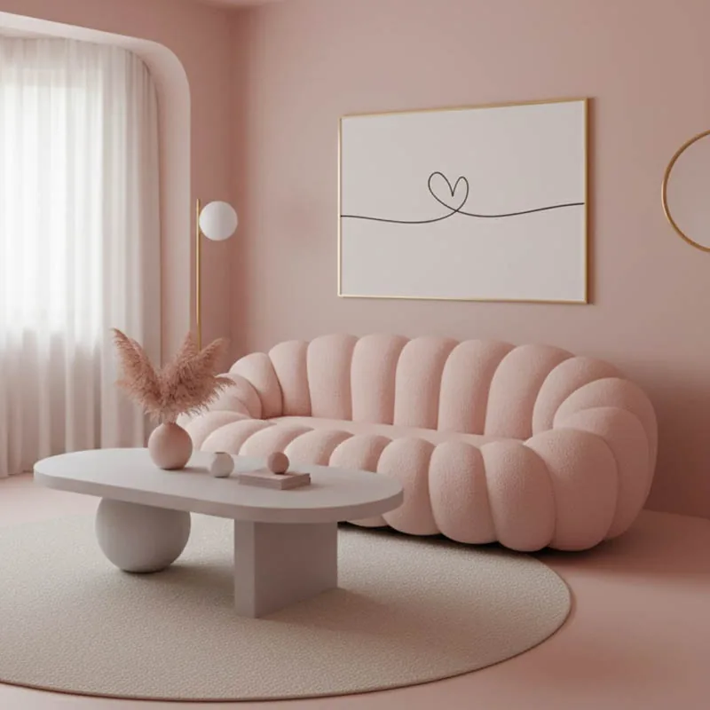 Canapea 3 Locuri Pako World Embrace Roz 180x105x65cm
