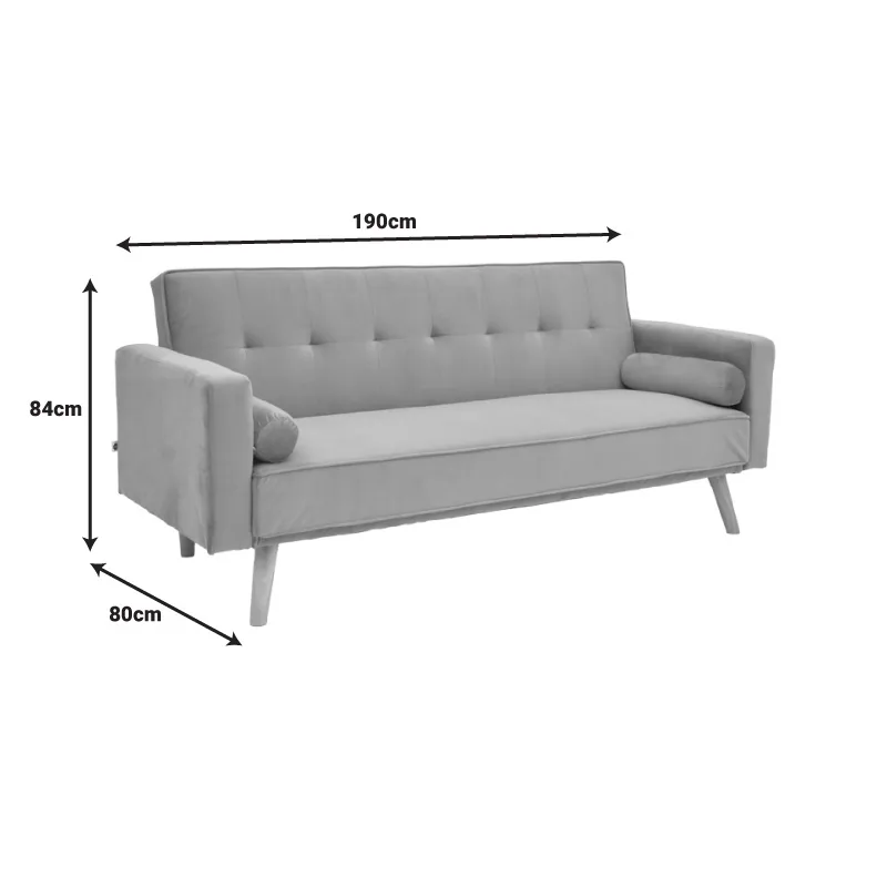 Canapea 3 Locuri Pako World Success Antracit 190x80x84cm - imagine 8