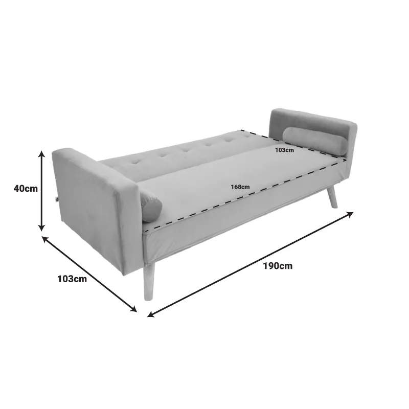 Canapea 3 Locuri Pako World Success Antracit 190x80x84cm - imagine 9