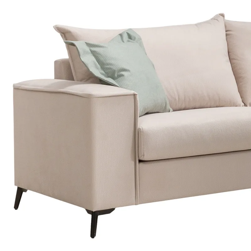 Canapea 3 Locuri Pako World Verona 3 Crem 225x93x100 cm - imagine 2