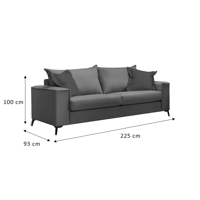 Canapea 3 Locuri Pako World Verona 3 Mocha 225x93x100cm - imagine 4