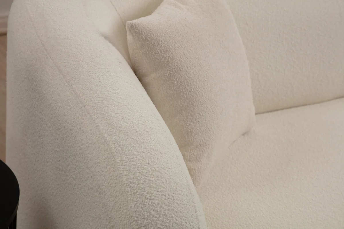 Canapea 3 Locuri Salvador Asos Crem 225x76x75cm - imagine 4