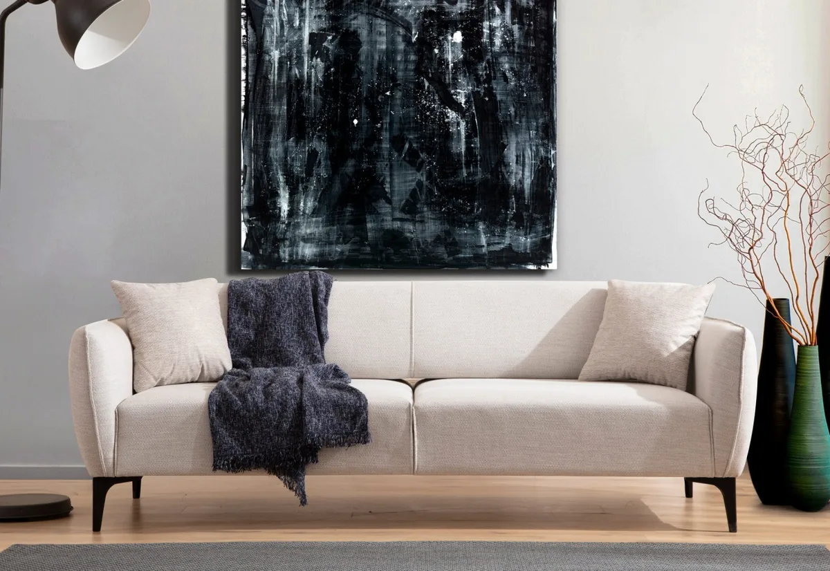 Canapea 3 Locuri Salvador Belissimo Bej 220x67x95 cm