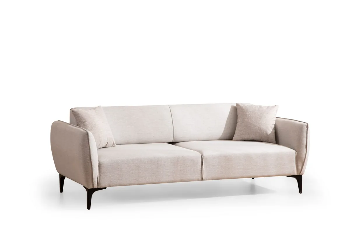 Canapea 3 Locuri Salvador Belissimo Bej 220x67x95 cm - imagine 6