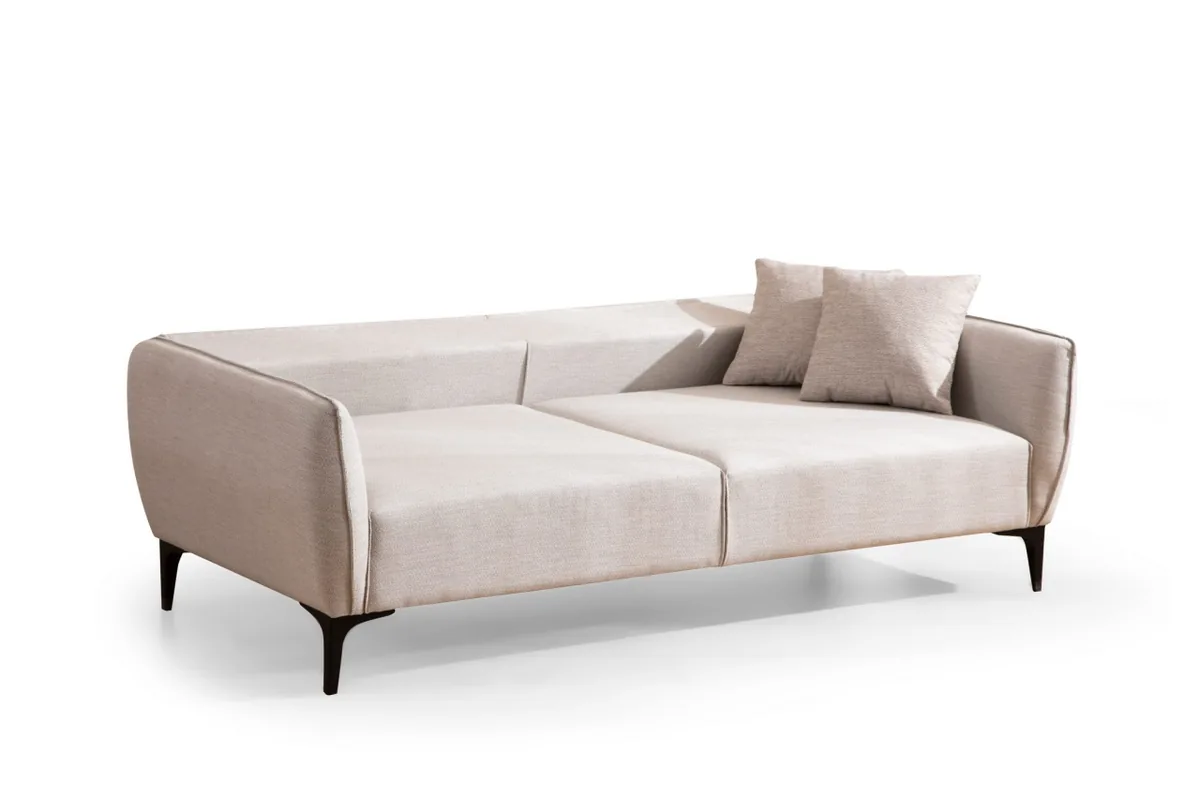 Canapea 3 Locuri Salvador Belissimo Bej 220x67x95 cm - imagine 7
