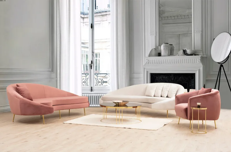 Canapea 3 Locuri Salvador Eses Beige - imagine 2