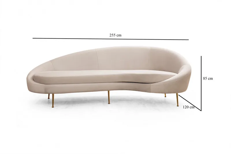 Canapea 3 Locuri Salvador Eses Beige - imagine 6