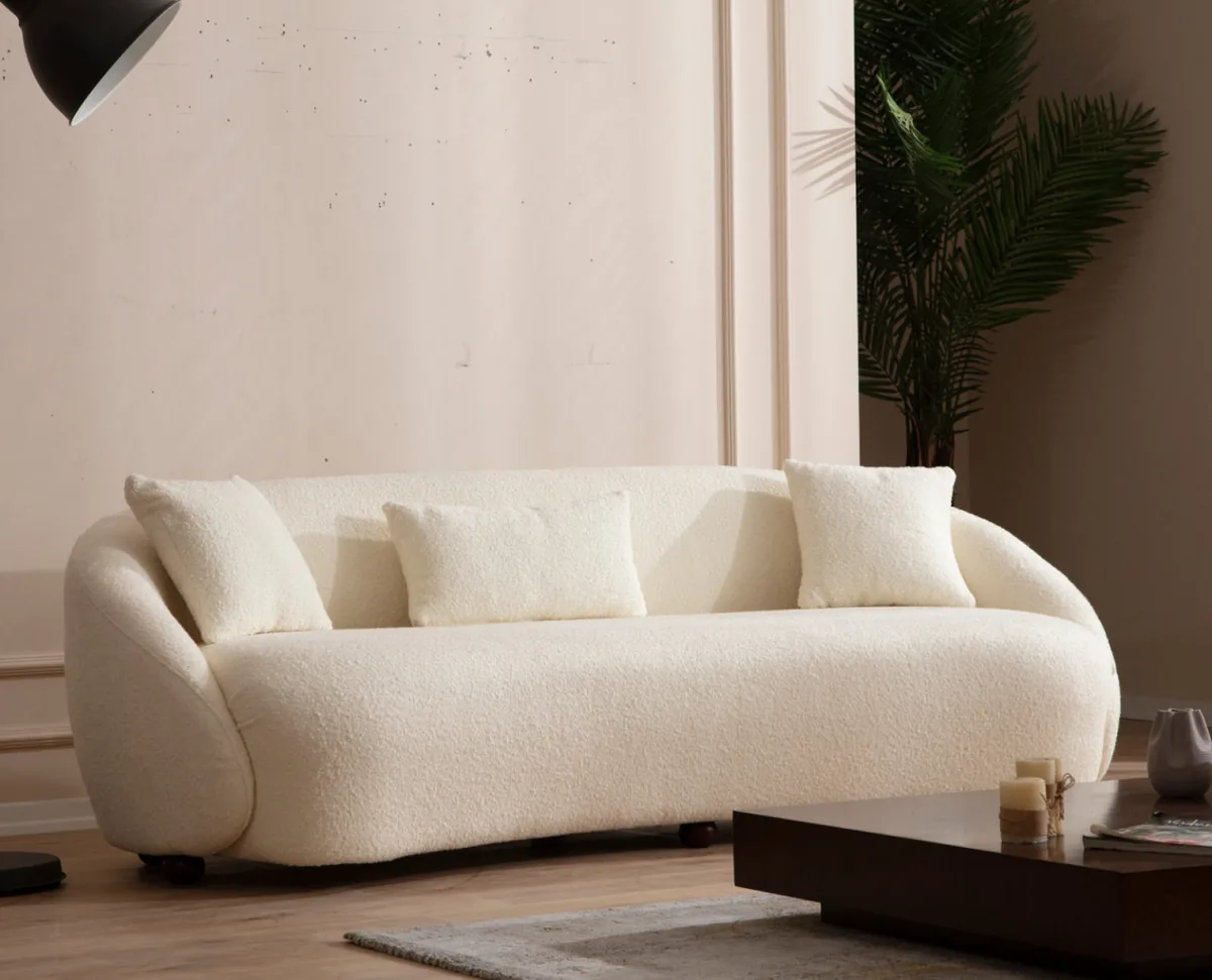 Canapea 3 Locuri Salvador Salia Bej 235x79cm