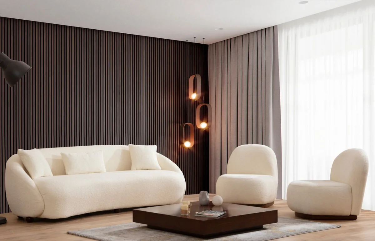 Canapea 3 Locuri Salvador Salia Bej 235x79cm - imagine 2