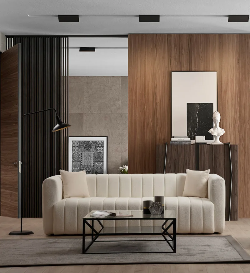 Canapea 3 Locuri Salvador Sana Crem 230x80cm