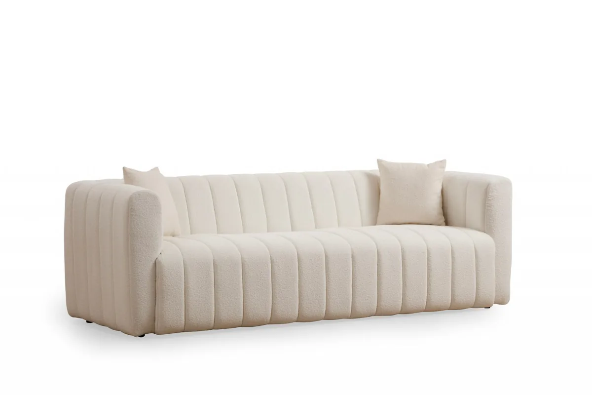 Canapea 3 Locuri Salvador Sana Crem 230x80cm - imagine 4