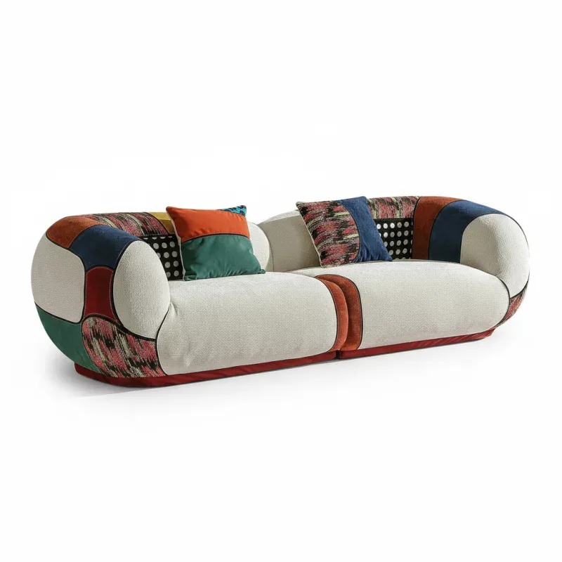 Canapea 3 Locuri SmartHeater Patchwork Multicolor