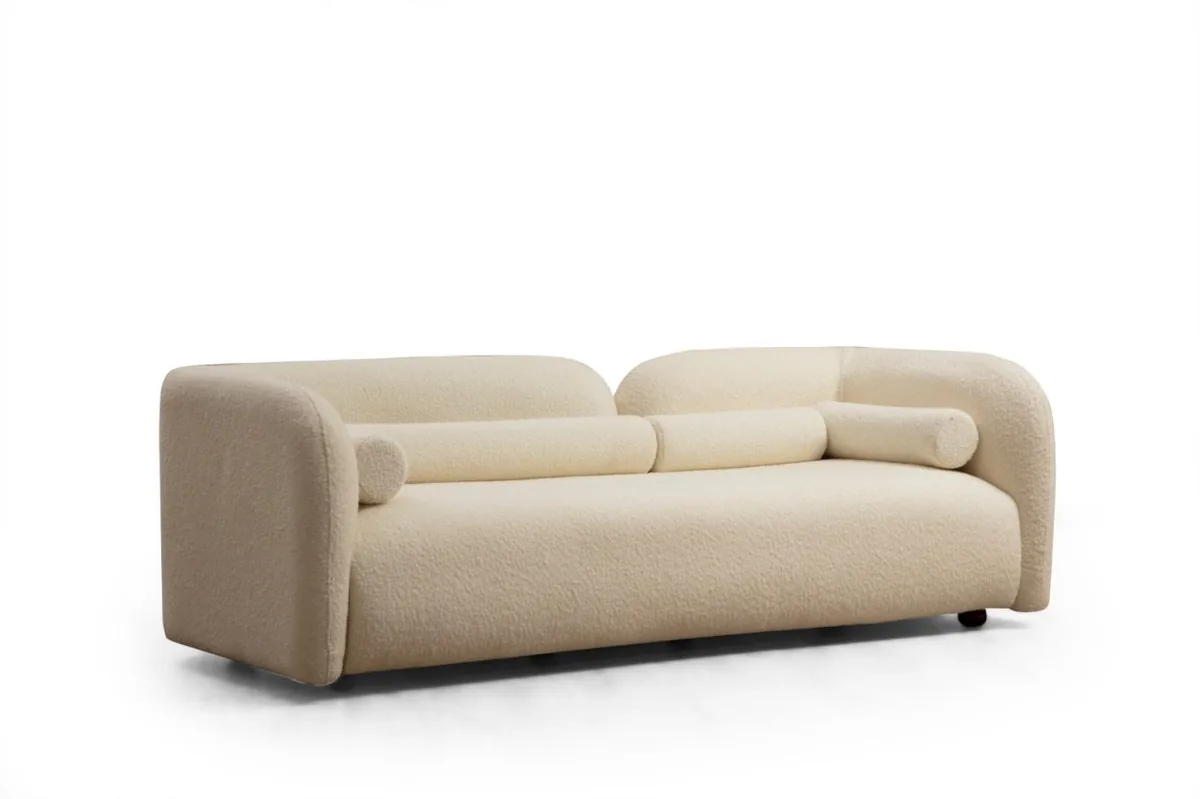 Canapea 3 Locuri Victoria Crem 228x74x90cm Salvador - imagine 4