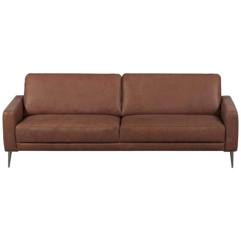 Canapea 3.5 Locuri Livetastic Piele Naturala Maro Inchis