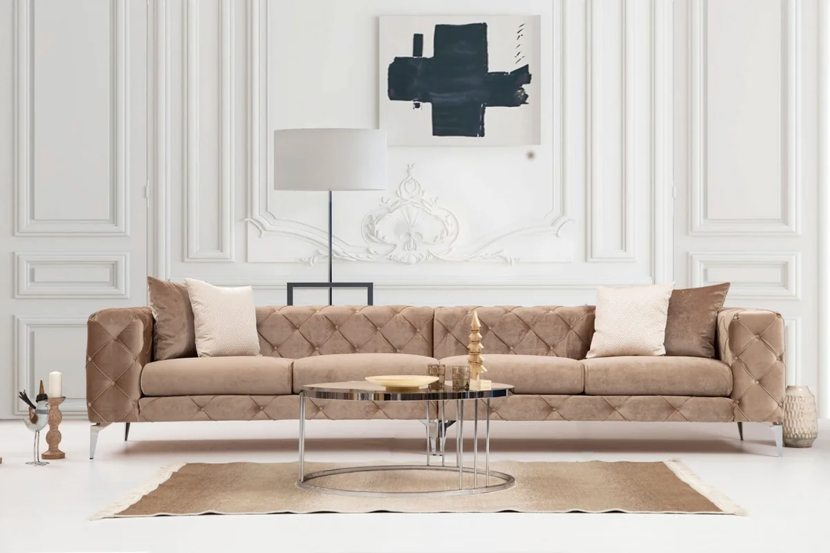 Canapea 4 Locuri Salvador Como Crem 344x90x72cm