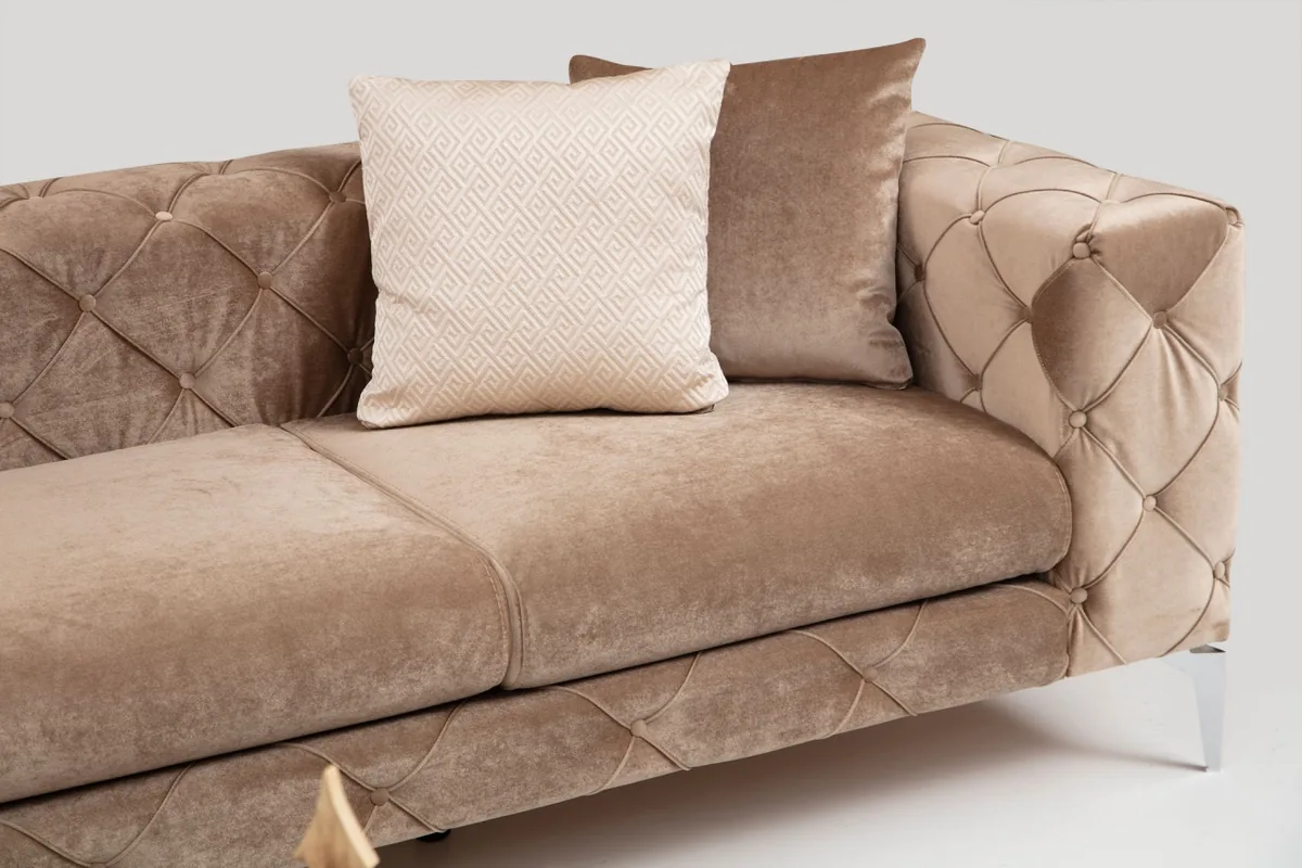 Canapea 4 Locuri Salvador Como Crem 344x90x72cm - imagine 3