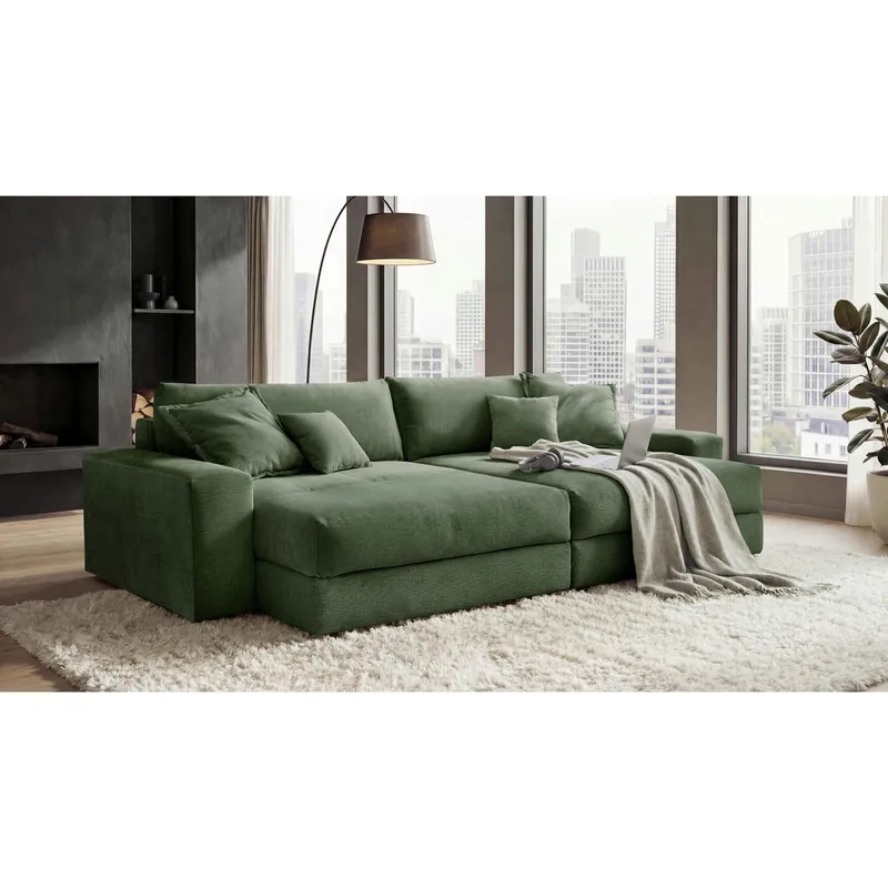 Canapea Bigsofa P & B Textil Verde