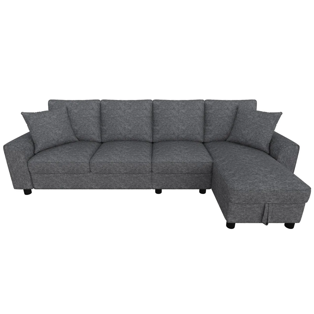 Canapea Coltar Chenille Gri RN Store