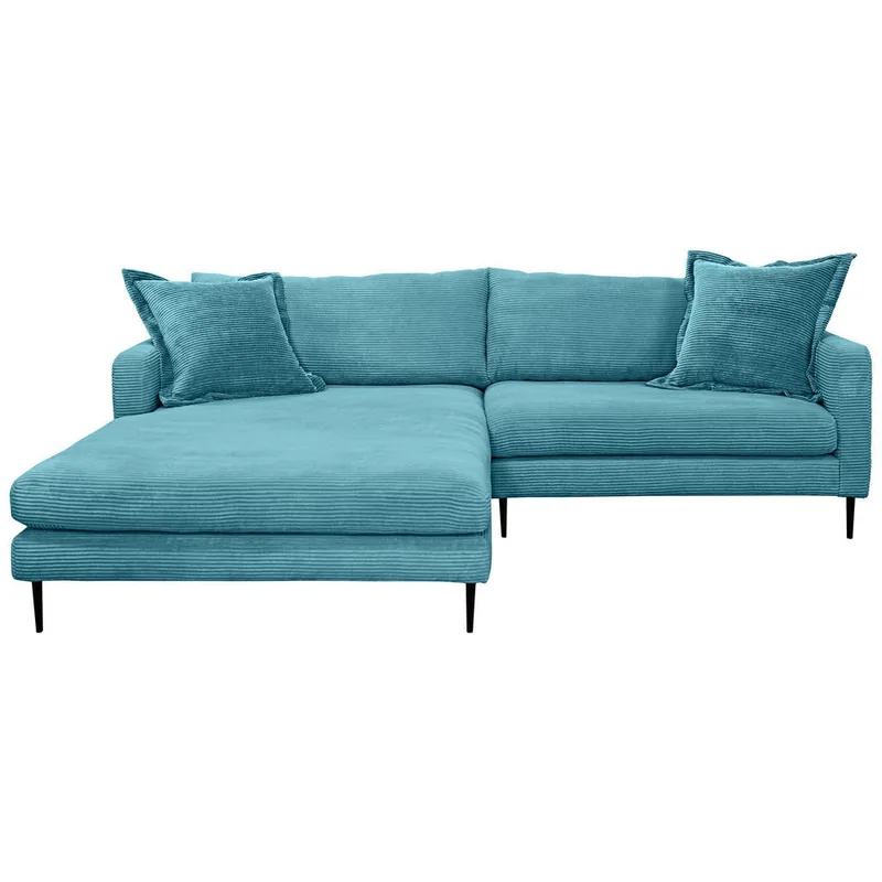 Canapea Coltar P & B Textil Albastru Deschis