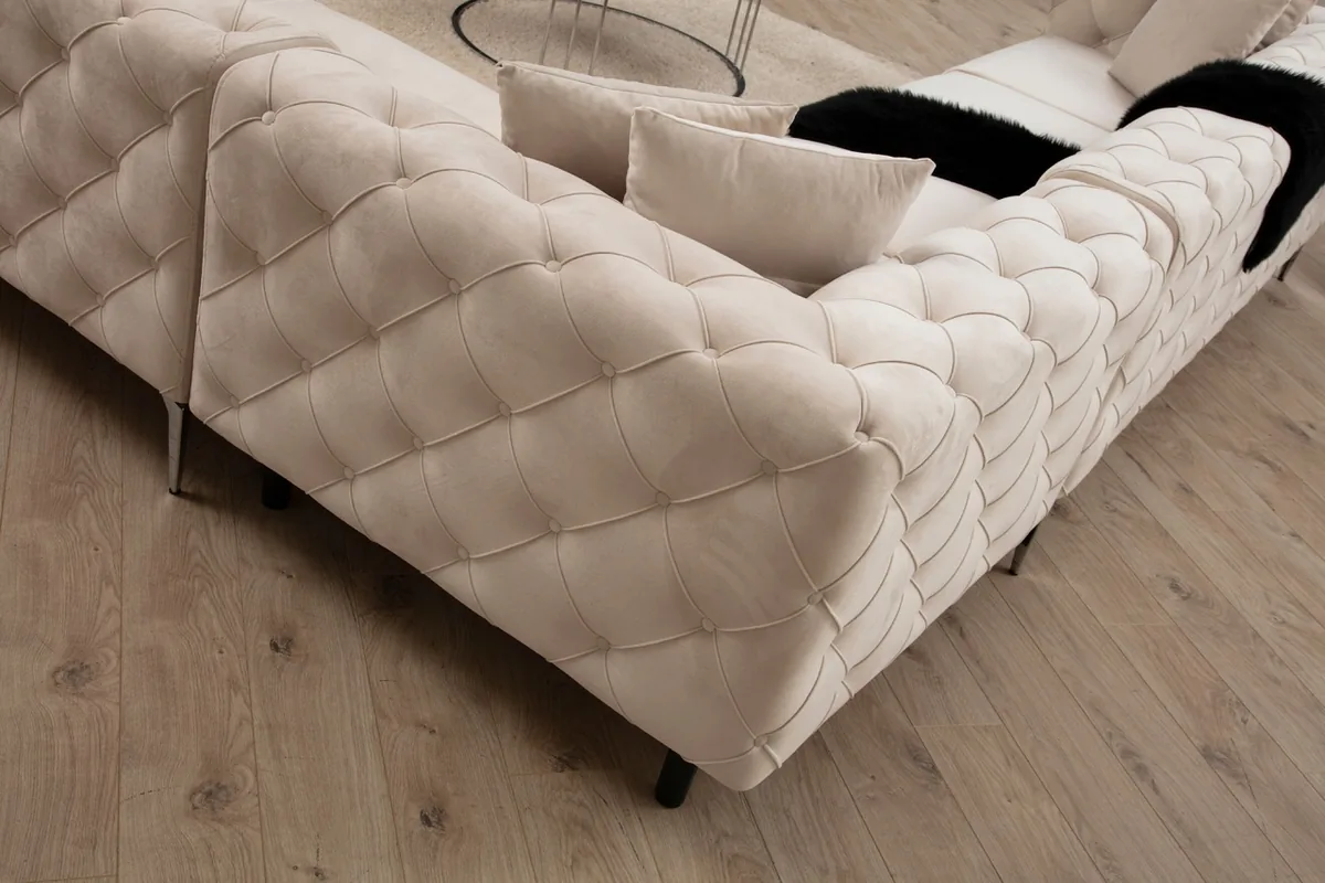 Canapea Coltar Salvador Como Ecru Dreapta 310x70x270cm - imagine 3