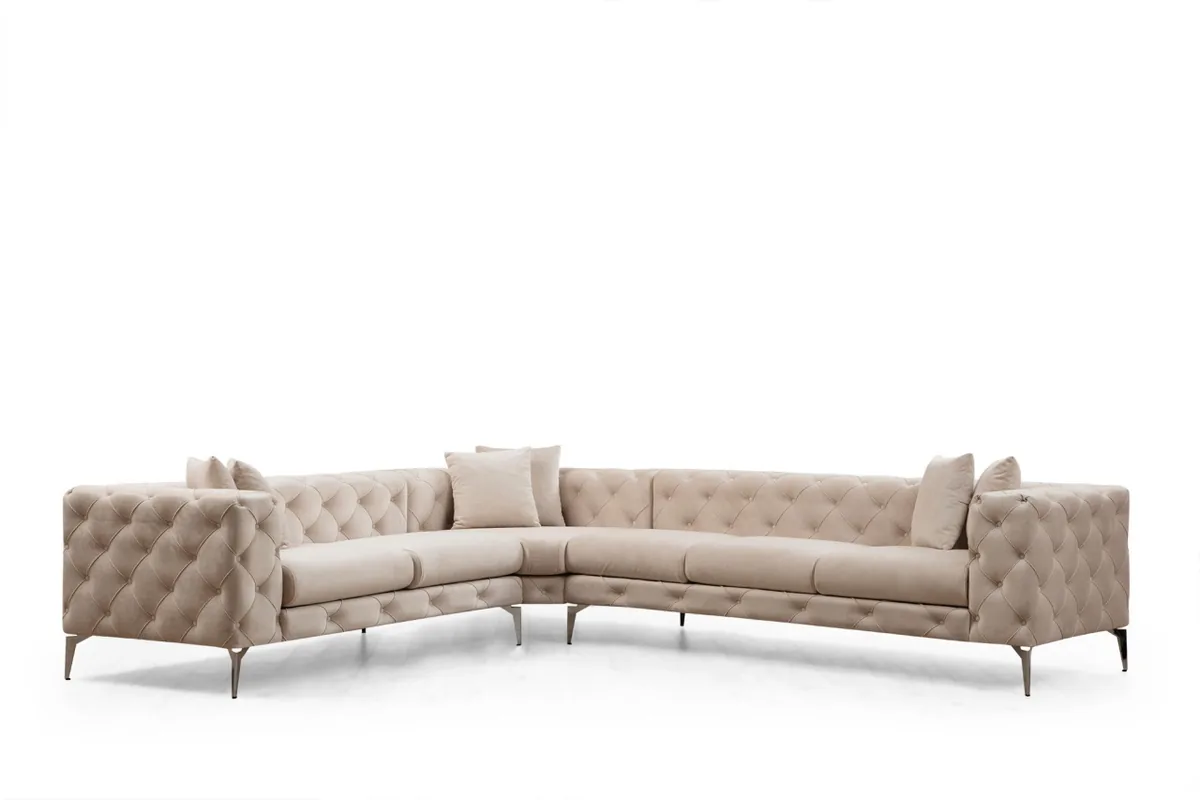 Canapea Coltar Salvador Como Ecru Dreapta 310x70x270cm - imagine 4