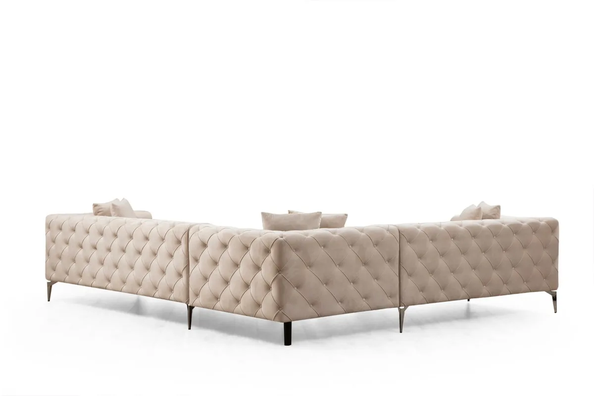 Canapea Coltar Salvador Como Ecru Dreapta 310x70x270cm - imagine 5
