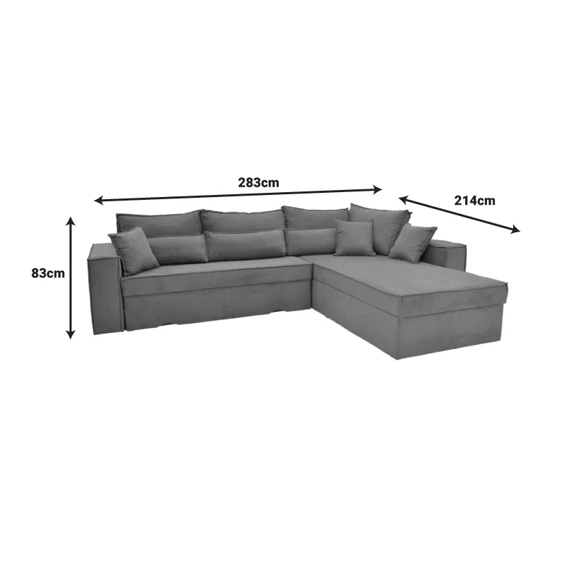 Canapea Coltaro Venzie Bej 283x214x83cm - imagine 6