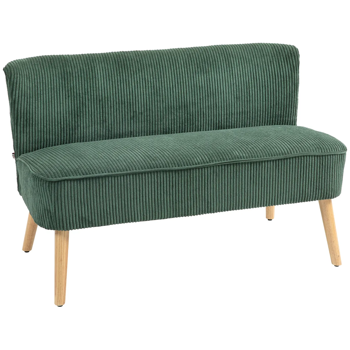 Canapea de 2 Locuri HOMCOM Catifea Verde 117x56.5x77cm