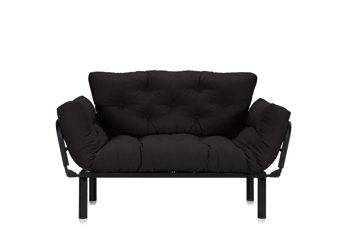 Canapea Extensibila 2 Locuri Prestige Sunny pentru Terasa Negru 155x70x85cm