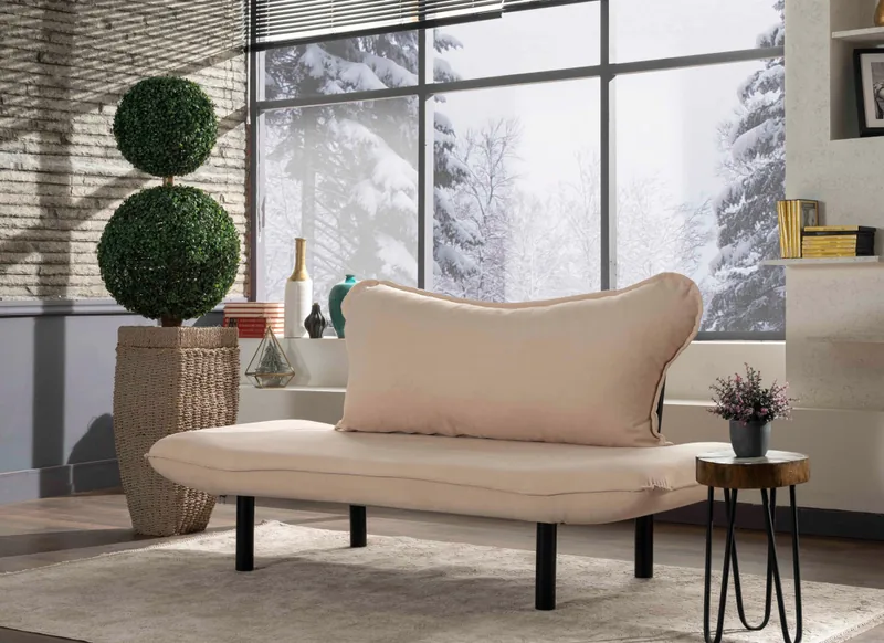 Canapea Extensibila 2 Locuri Salvador Chatto Cream - imagine 2