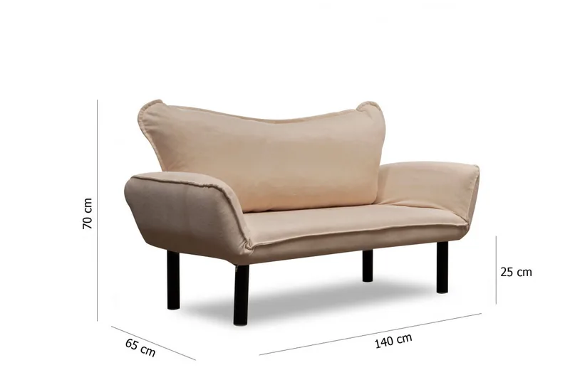 Canapea Extensibila 2 Locuri Salvador Chatto Cream - imagine 7