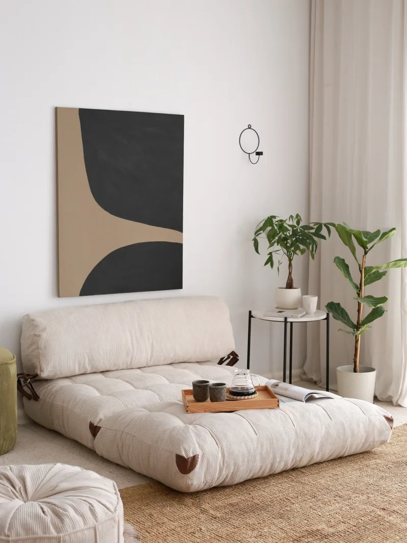 Canapea Extensibila 2 Locuri Salvador Fold Alb 120x79x75cm - imagine 2