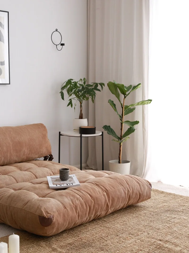 Canapea Extensibila 2 Locuri Salvador Fold Maro 120x79x75cm - imagine 5