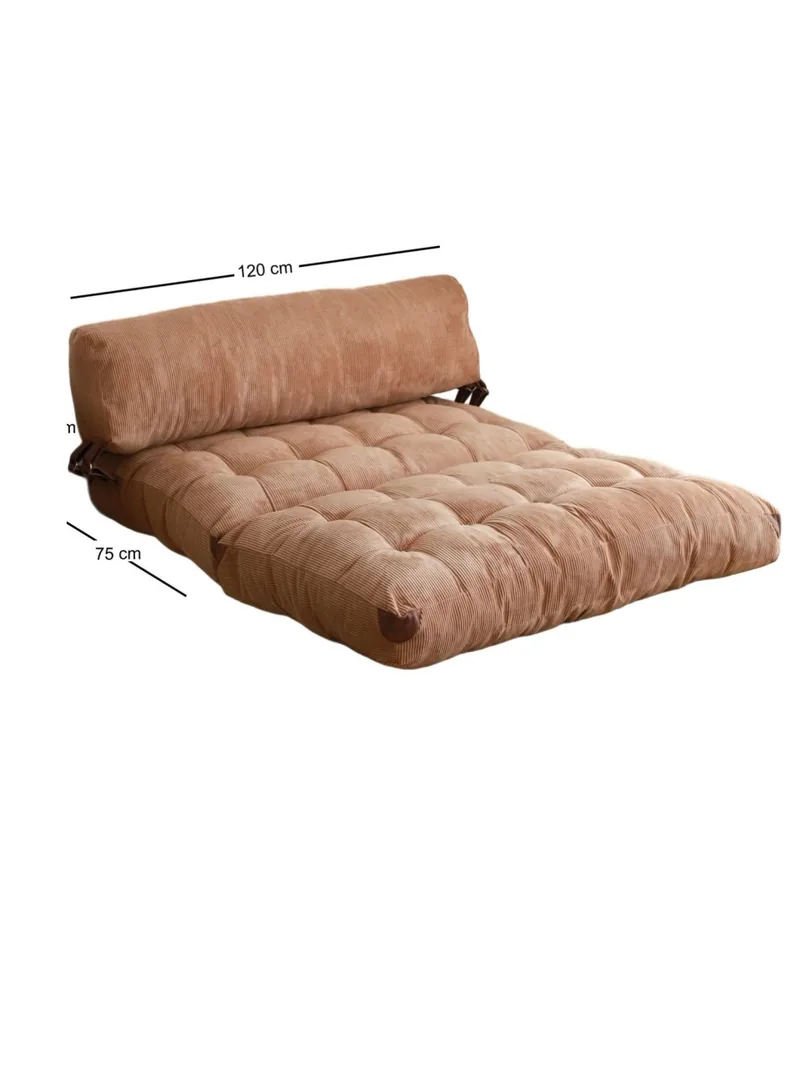 Canapea Extensibila 2 Locuri Salvador Fold Maro 120x79x75cm - imagine 10