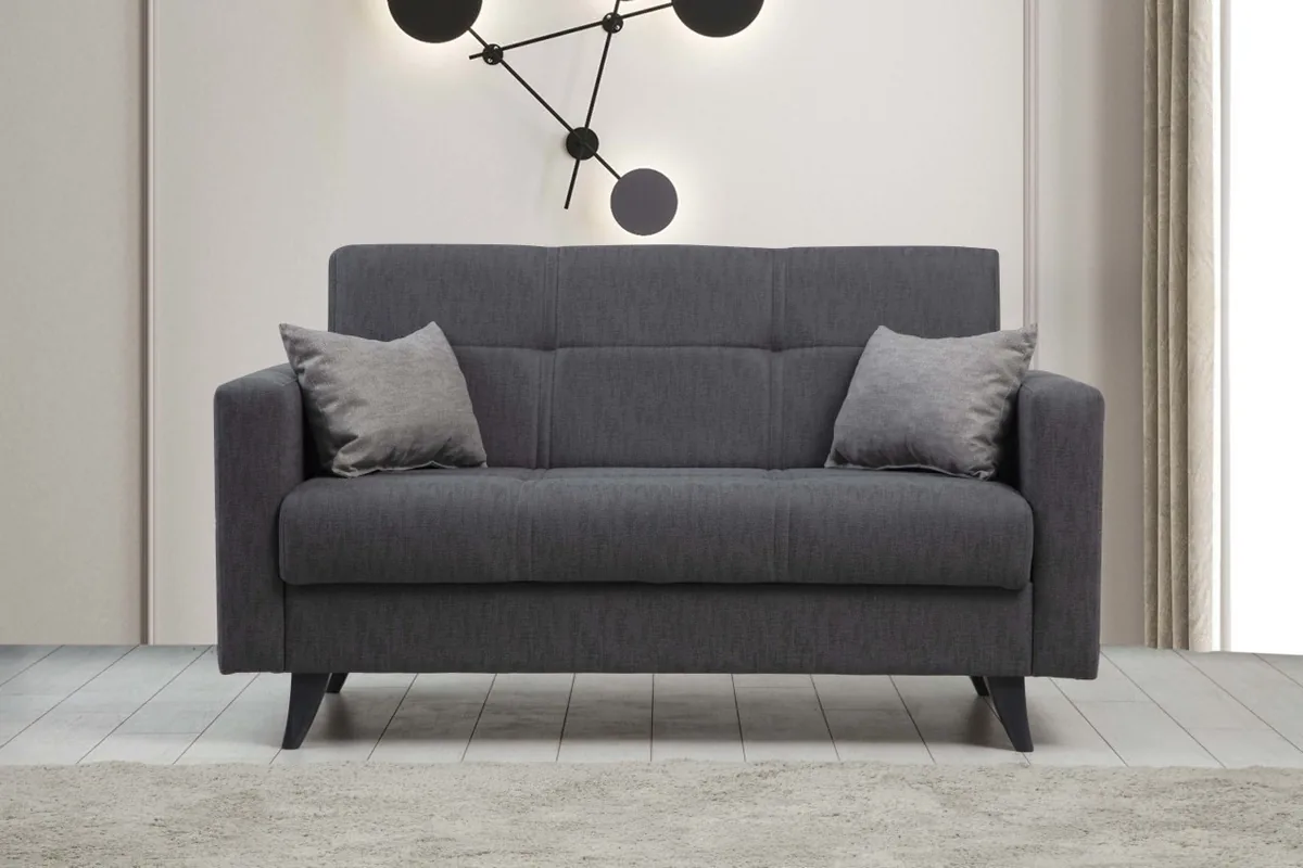 Canapea Extensibila 2 Locuri Salvador Nabulsi Gri Inchis 127x46cm